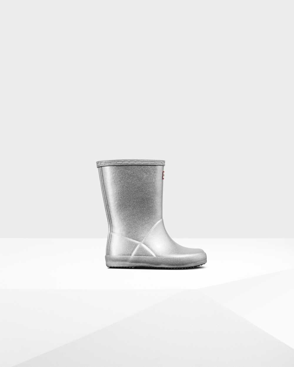 Kids Hunter Original First Classic Cosmic Glitter Rain Boots Silver | IVSYUO-792